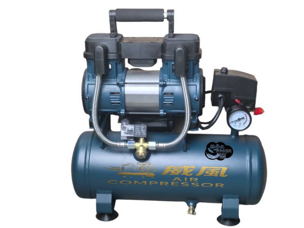WIN五金 台灣品牌 威風牌 無油 無碳刷 <WA-2515A鐵桶15L>鐵桶式空壓機 110V 純銅馬達 無油空壓機 快速打氣機 打氣機 快速空壓機, , large