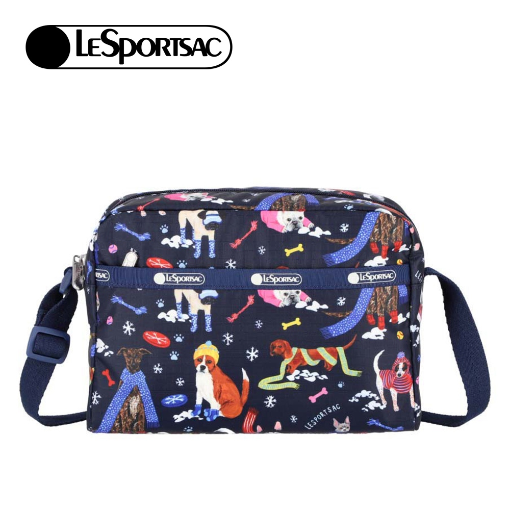 |快速出貨|Lesportsac Daniella Crossbody 輕便拉鍊斜背包/ 雪國汪星人, , large