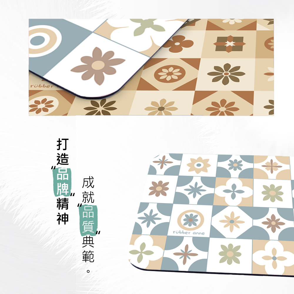 【Monster】 Soft Diatomaceous Earth Sink Draining Mat Language of Tiles  (45x30cm) –Vivid Hue, , large
