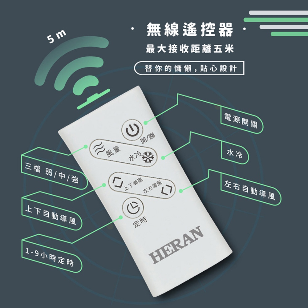 HERAN 6L Ionizer Mobile Air Cooler HWF-06J3, , large