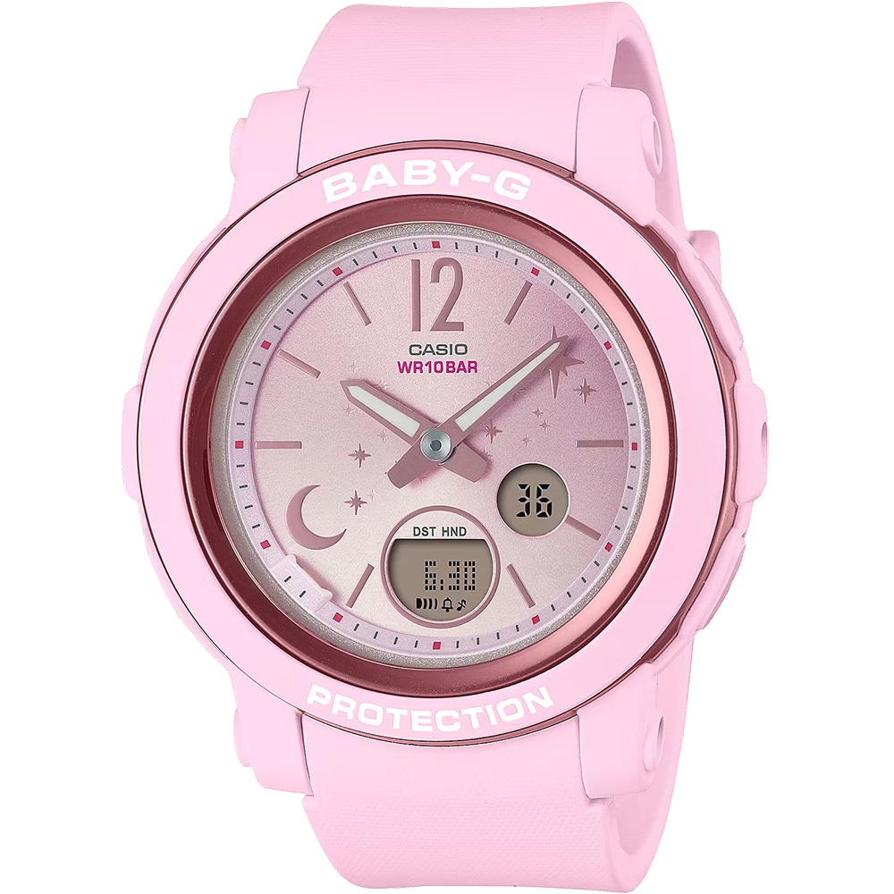 CASIO 卡西歐 BABY-G 星光系列女錶-浪漫粉色 BGA-290DS-4A, , large
