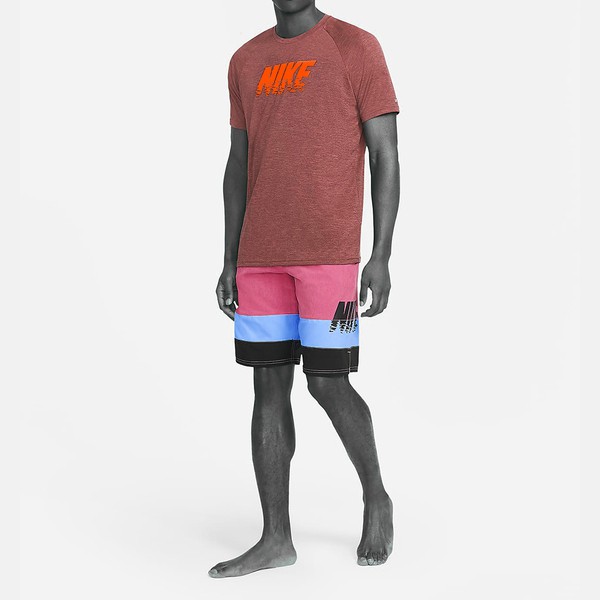 Nike Heather Sunset 男 T恤 短袖 防曬衣 抗UV 運動 舒適 紅 [NESSB660-631], , large
