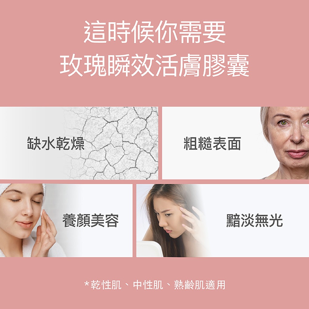 【FJ豐傑生醫】玫瑰瞬效活膚膠囊-50顆/瓶(緊緻肌膚ｘ啟動青春能量), , large