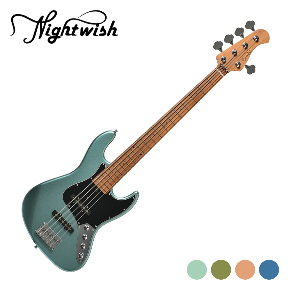 Bacchus WJB5-1DX-AC RSM/M 五弦 主動式 Bass Misty Dawn Gold, , large