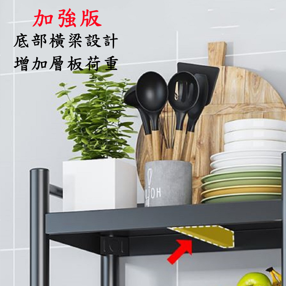 【誠宜居家】45x35x117公分《黑色》 四層不鏽鋼隙縫架(贈輪組)-加強底部橫梁-收納架 不鏽鋼置物架 不銹鋼置物架 廚房不銹鋼置物架 置物架 家電架 廚房架 架子), , large