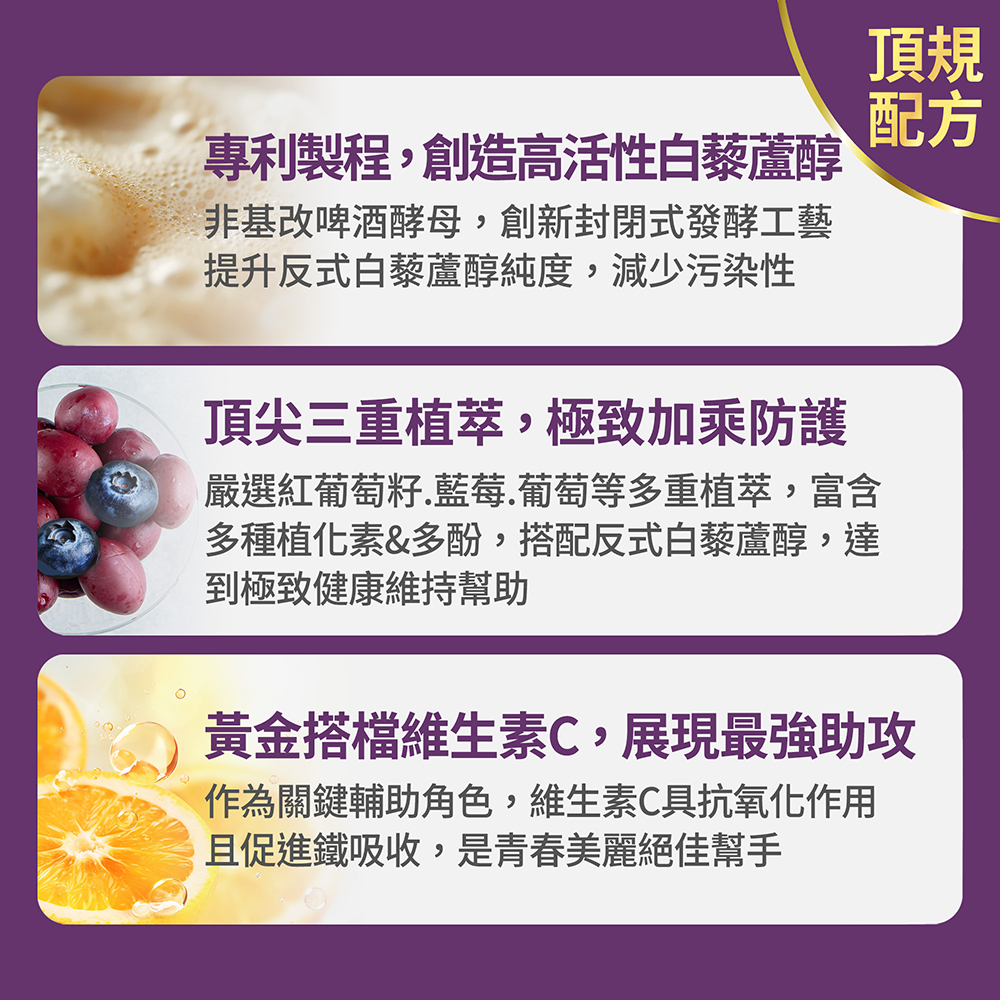 【FJ豐傑生醫】白藜蘆醇-30顆/袋(養顏美容 ｘ 滋補調理), , large