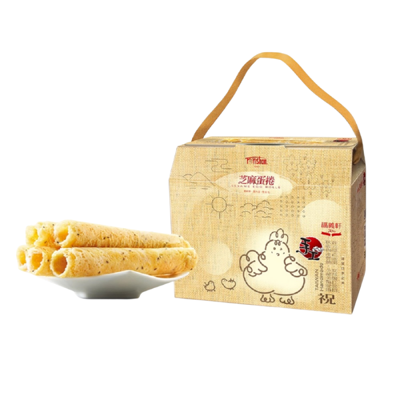 [泓俐]福義軒手工芝麻蛋捲禮盒600g