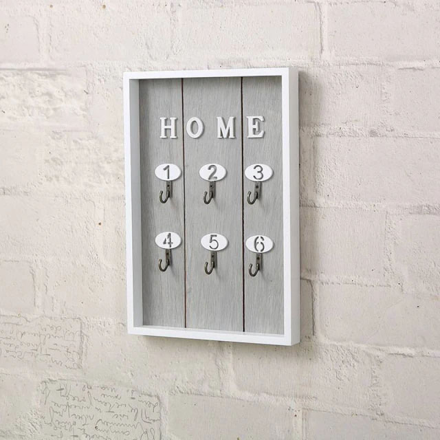 【WE CHAMP】歐式創意鑰匙圈收納掛架(鑰匙圈 掛架 創意收納 壁掛 壁飾), 原木色, large