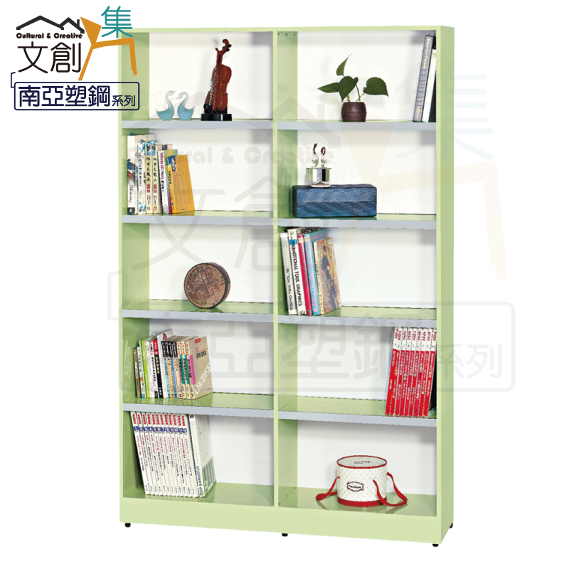 【文創集】巴莉 環保4尺南亞塑鋼開放式10格書櫃/收納櫃(客約商品), , large