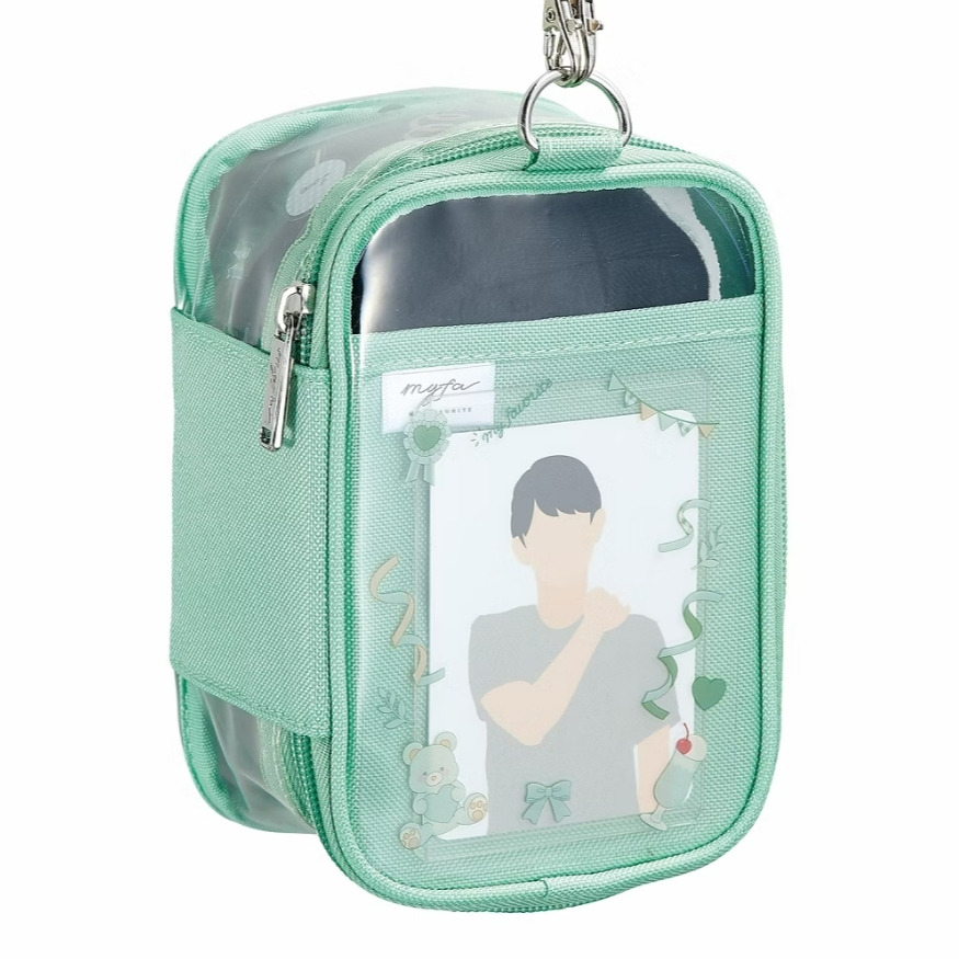 日本 LIHIT LAB myfa 多用途娃娃包 透明娃包 遛娃包 曬娃包 痛包 收納包中-綠(A-3305), , large