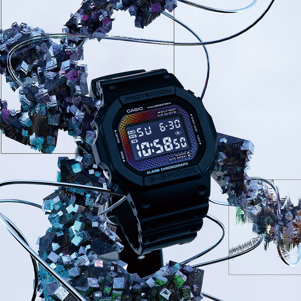 CASIO 卡西歐 G-SHOCK 彩色磚牆系列 電子錶 學生錶 DW-5600RW-1, , large