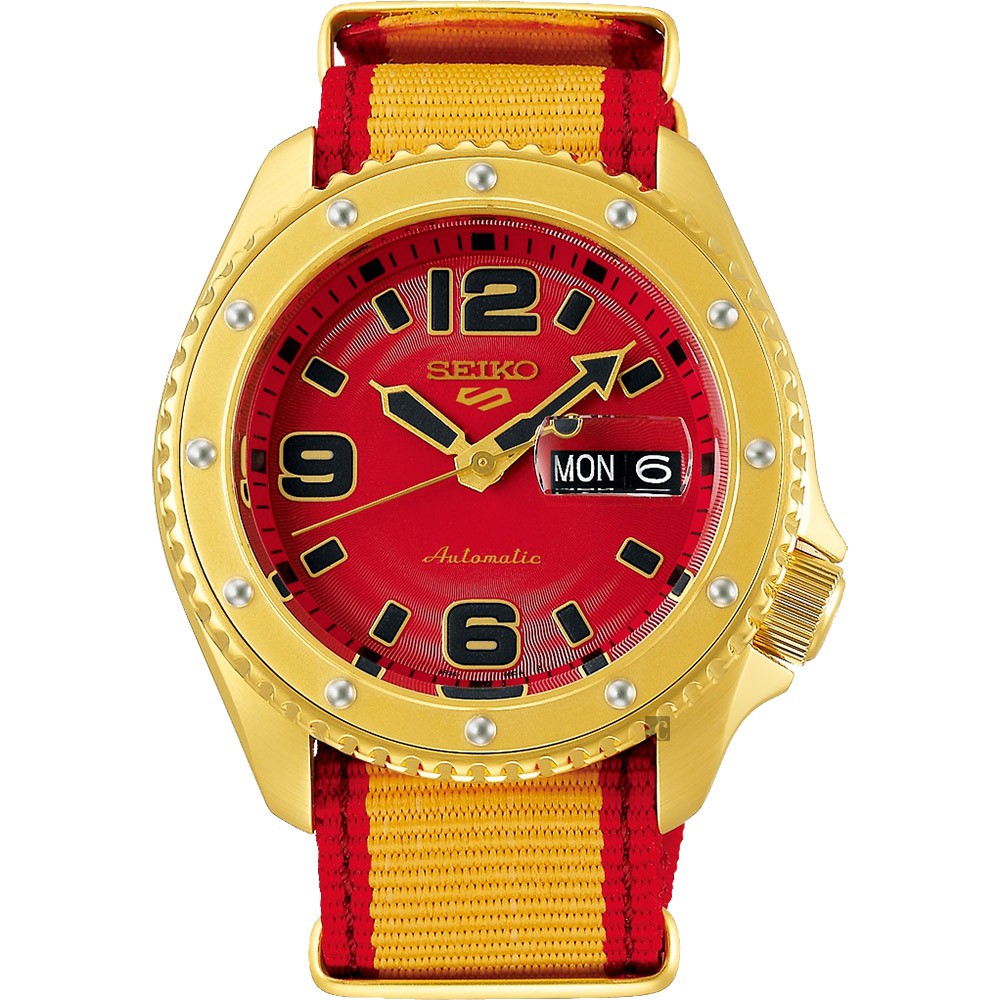 SEIKO 精工 5 Sports x 快打旋風 桑吉爾夫 聯名限量機械錶(SRPF24K1)-42.5mm, , large