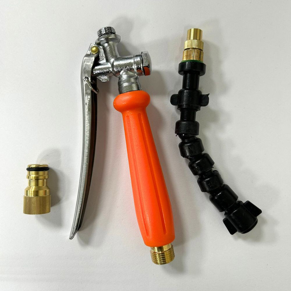 噴槍橘色手把+360度萬向可轉噴槍頭(黑塑膠), , large