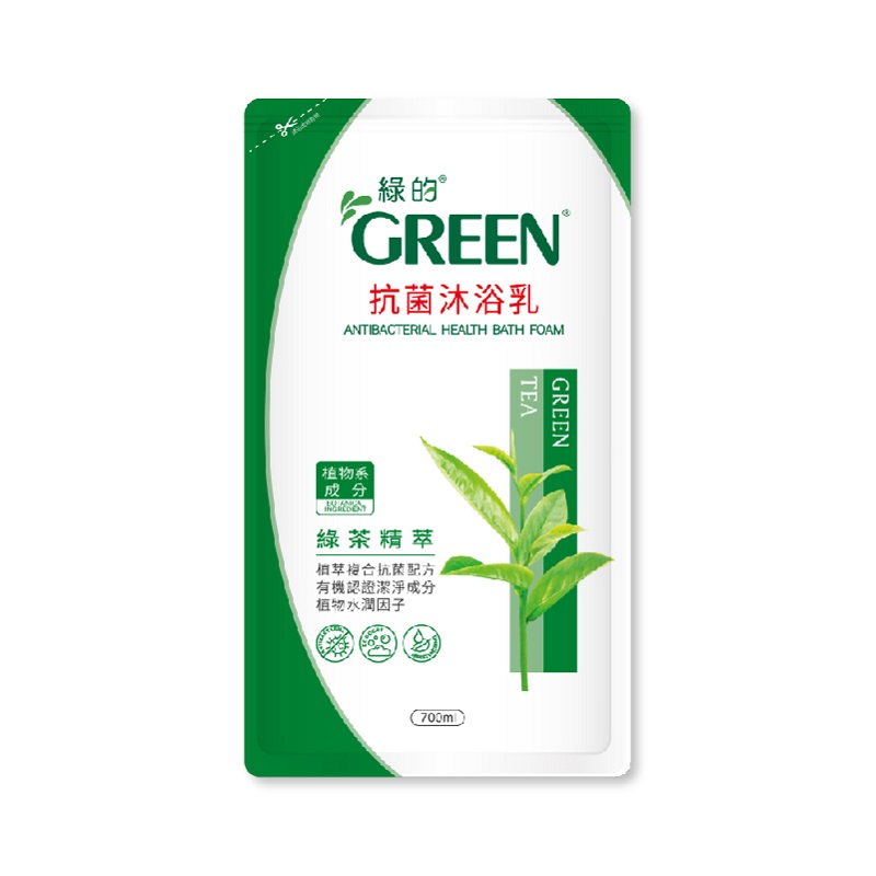 綠的抗菌沐浴乳綠茶補充包, , large