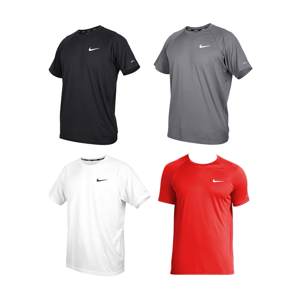 NIKE ESSENTIAL 成人男性短袖防曬衣 健身 訓練 跑步 戶外 運動 吸汗 乾爽 透氣 彈性 黑 灰 白 紅