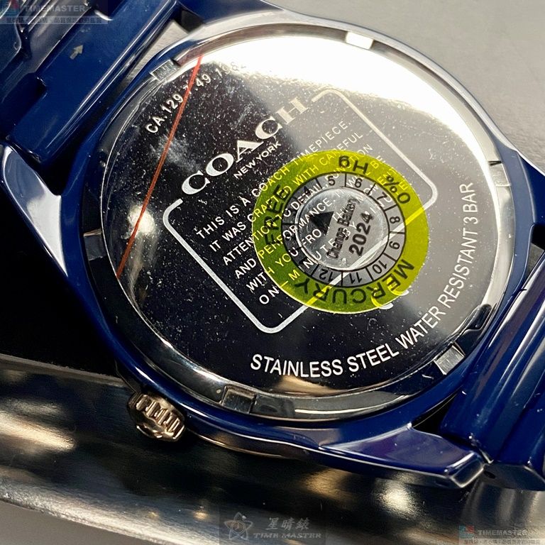 [星晴錶業]COACH手錶,38mm,CH00106寶藍色錶面寶藍錶殼寶藍陶瓷錶帶款, , large