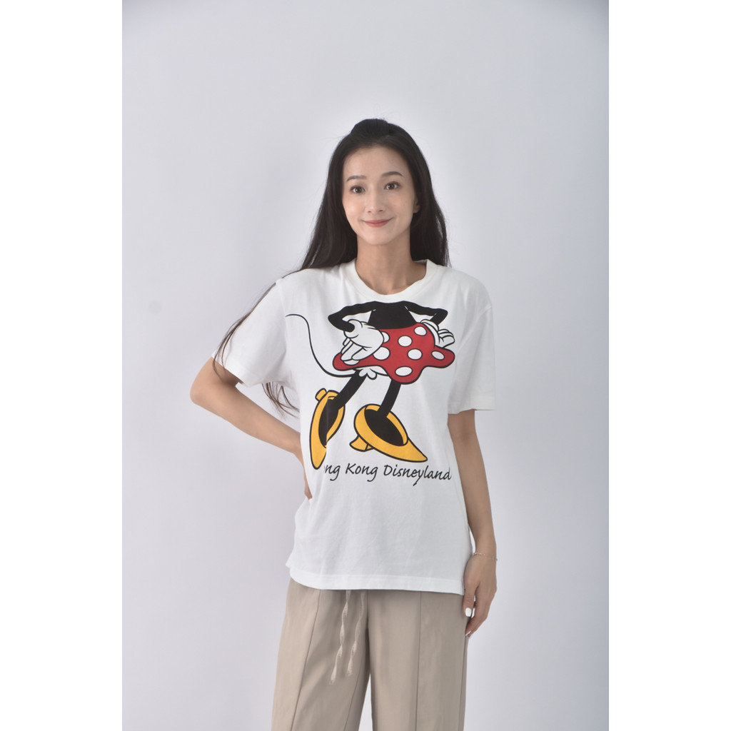 (M) disney棉質純棉米奇白色短袖上衣二手衣, , large