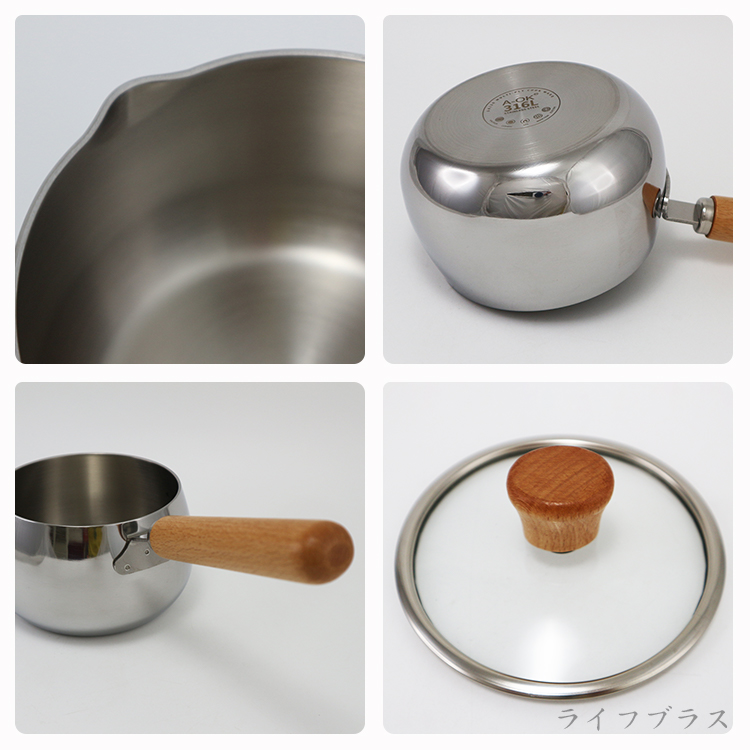 A-OK 316不鏽鋼藍寶石片手鍋-18cmx1+304不鏽鋼蒸籠層x1-1組, , large