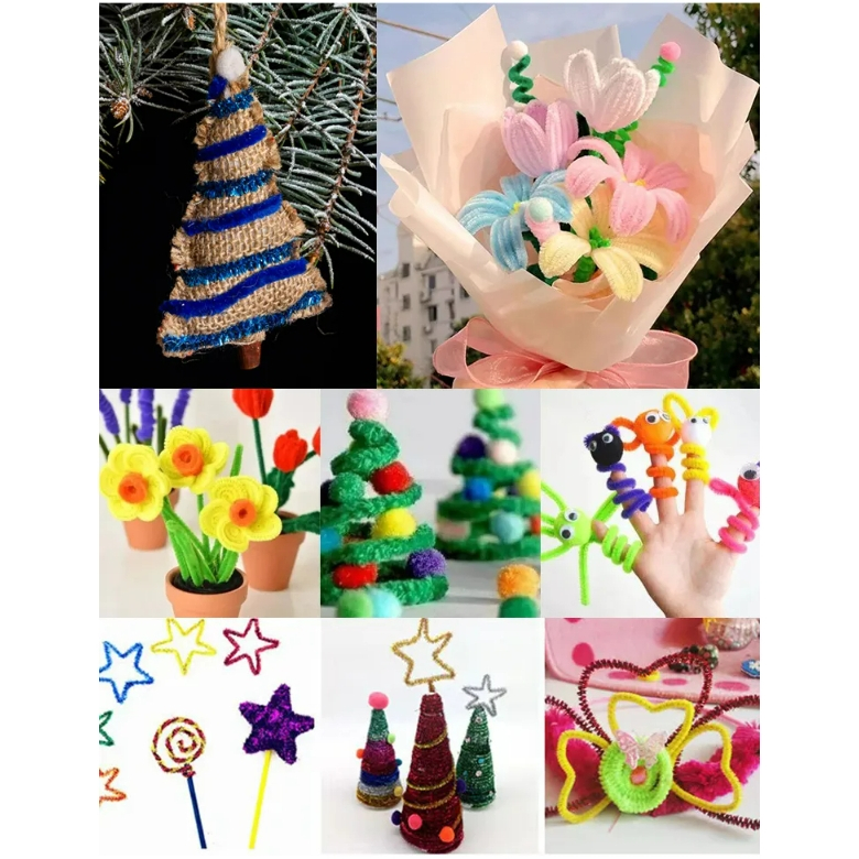 鴻昌 馬卡龍色 毛根 扭扭棒*1包100支(多色)淺藍, , large