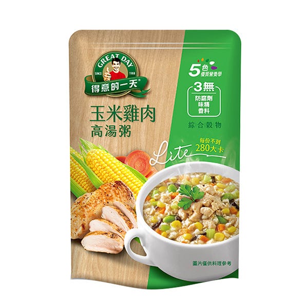 Great day corn and chicken congee 350g, , large
