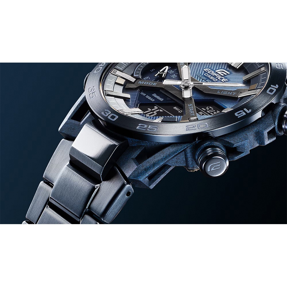CASIO 卡西歐 EDIFICE 靛藍色 方程式賽車藍芽手錶 ECB-2000CB-2A, , large