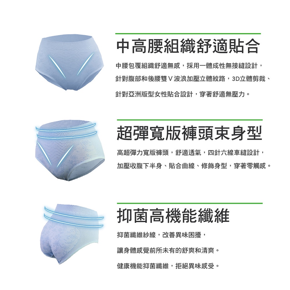 【AREXSPORT台灣製】P030 抑菌內褲 中高腰青春款 女內褲 無痕內褲 運動內褲 台灣製 抑菌三角內褲 涼爽吸排, , large