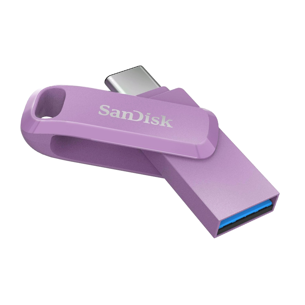 【SanDisk】Ultra GO 1TB 薰衣草紫 TYPE-C USB 3.2 雙用 OTG 旋轉隨身碟 讀取速度 400MB/s, , large