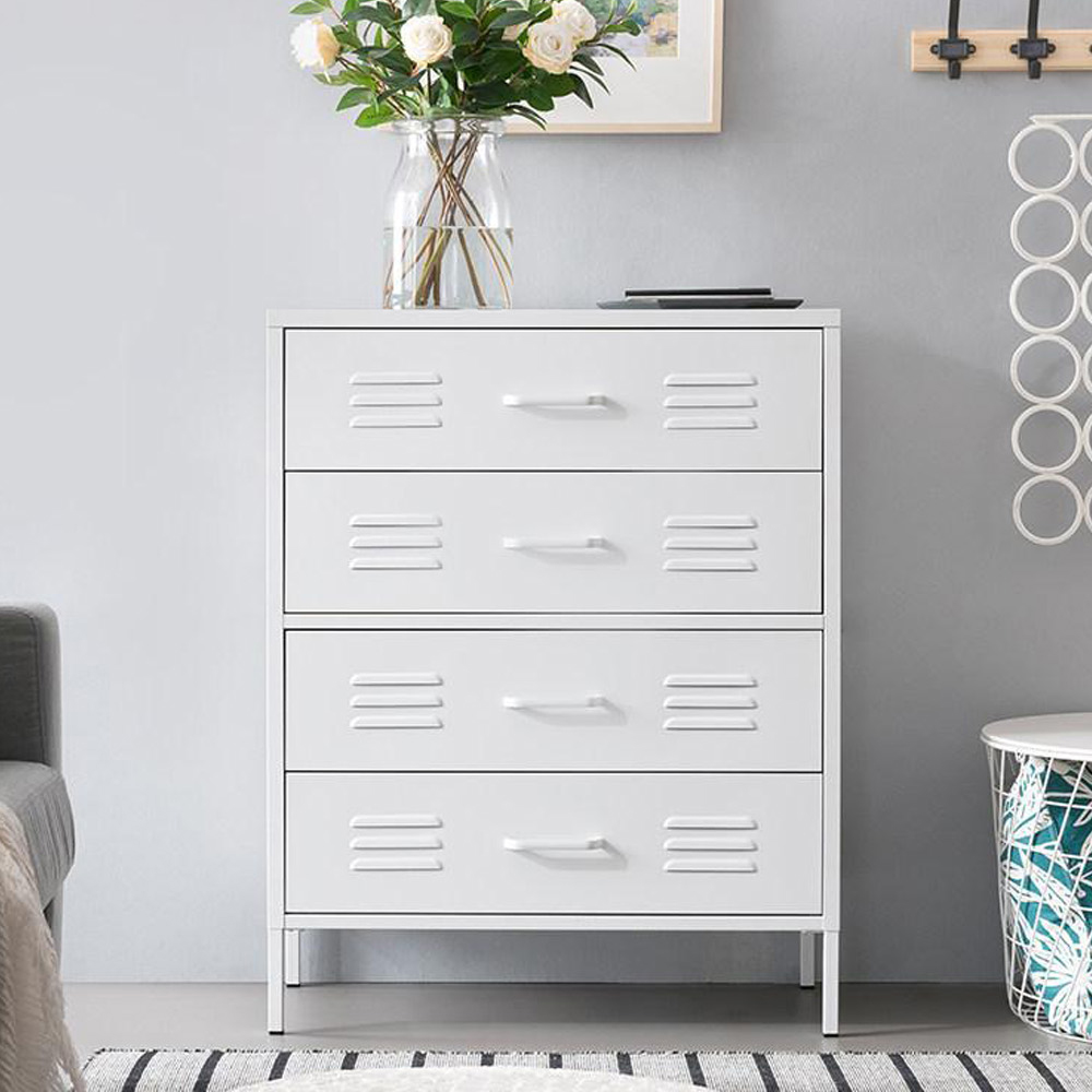 【AOTTO】北歐風80面寬鐵藝四層加高置物收納櫃(AC-7002W), , large