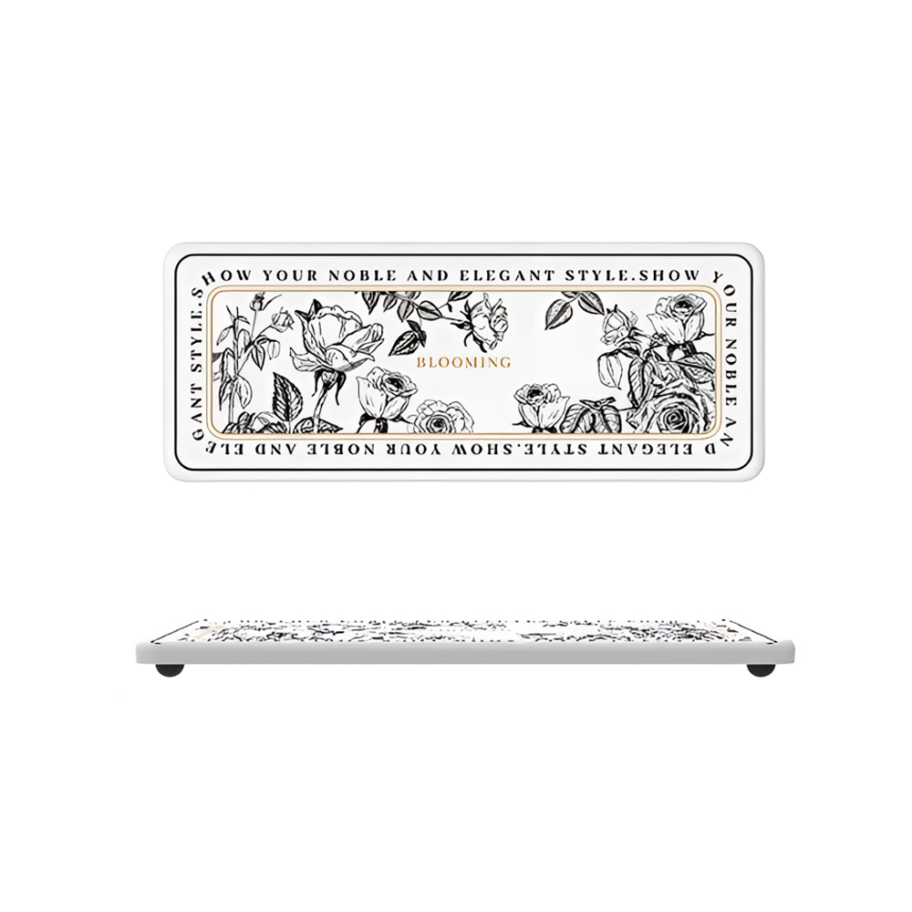 【上手家居】硅藻土洗漱墊 法式玫瑰(吸水墊/珪藻土/硅藻土杯墊/硅藻杯墊/硅藻土墊/洗漱墊/肥皂墊/珪藻墊/吸水杯墊), , large