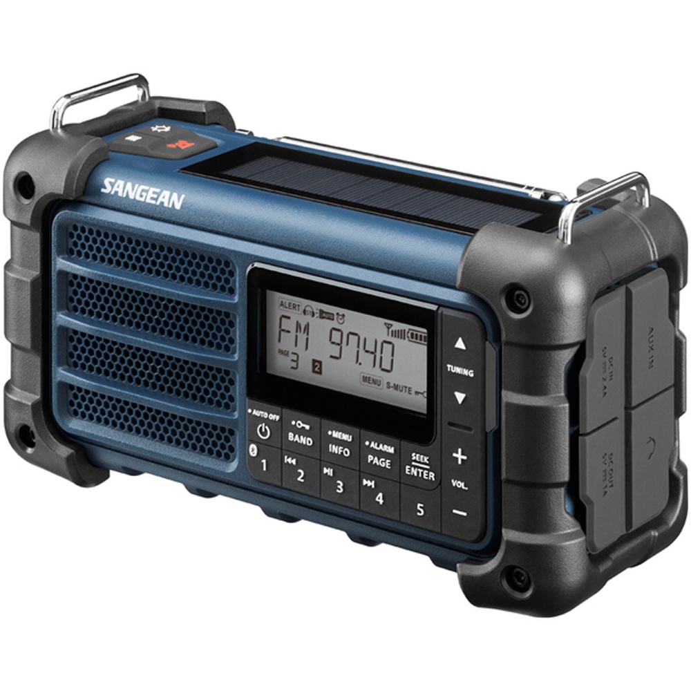 SANGEAN AM/FM Bluetooth Solar Hand-Crank Rechargeable Radio MMR-99, , large