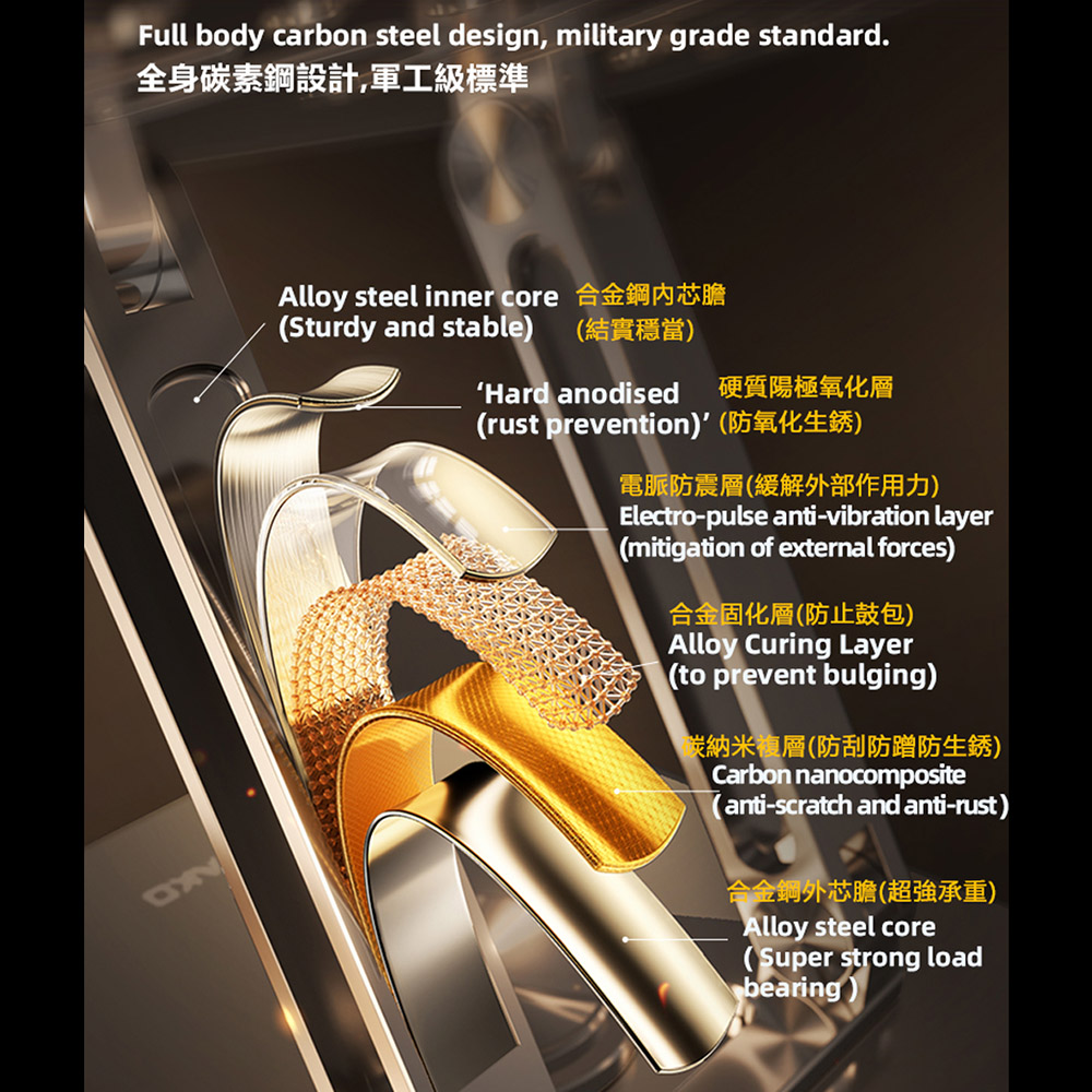 Rtako銳塔克LQ RS-CP84 雙層360&deg;三維聯動旋轉筆電支架, , large