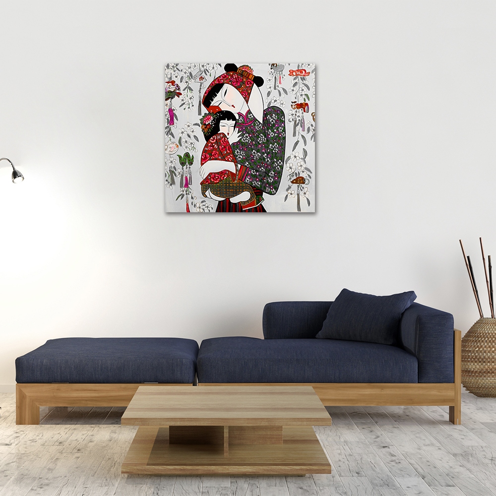 【御畫房】民俗系列三 國家一級畫師手繪油畫80×80cm(VF-184), , large