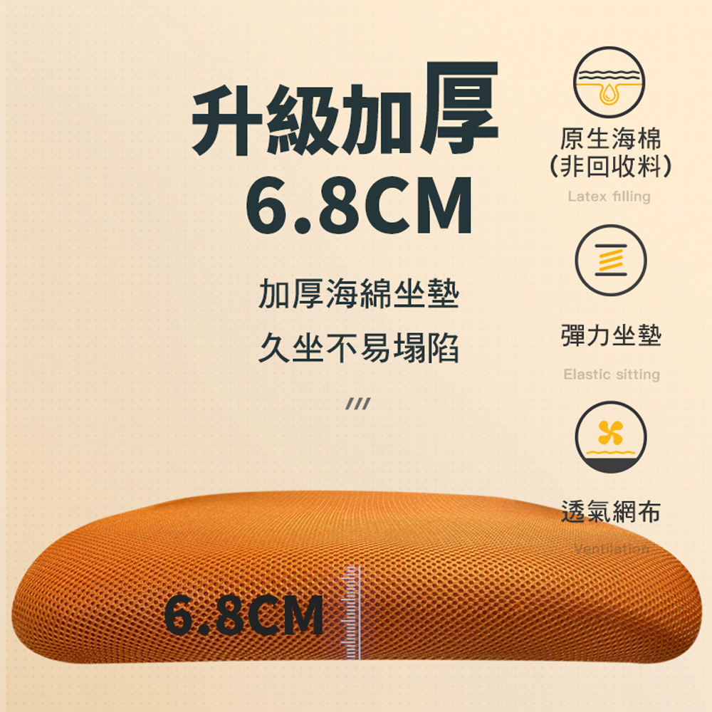 Comfortable and flexible folding conference chair, 白管橘墊, large