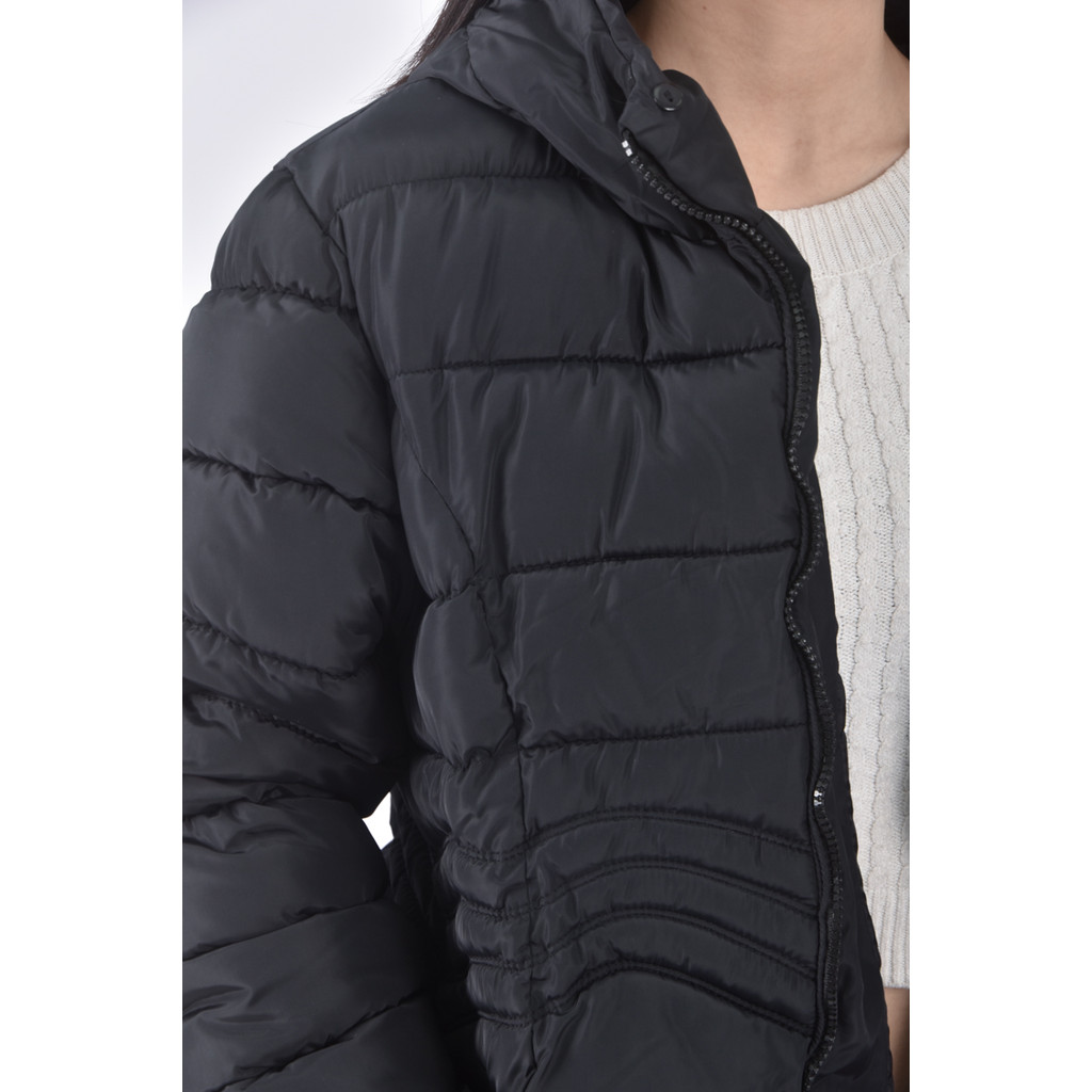 (2XL) xin xin質感連帽黑色外套二手衣, , large