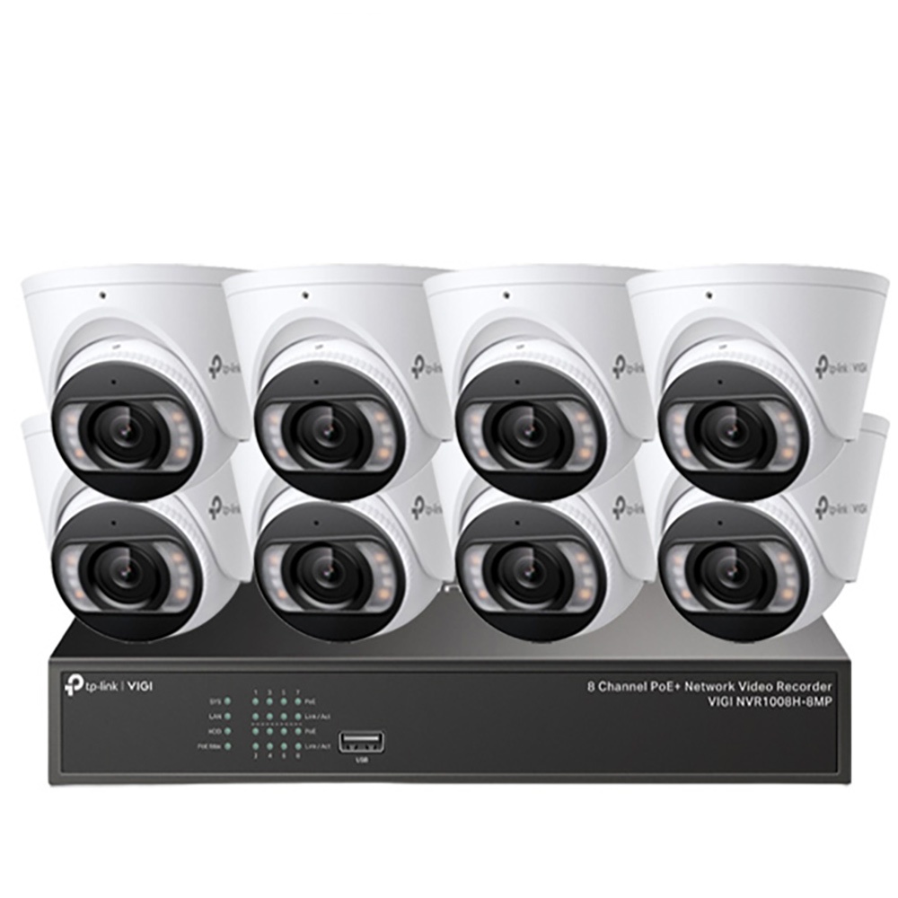 TP-LINK 昌運監視器組合 NVR1008H-8MP 8路主機+VIGI C485/C385*8, , large