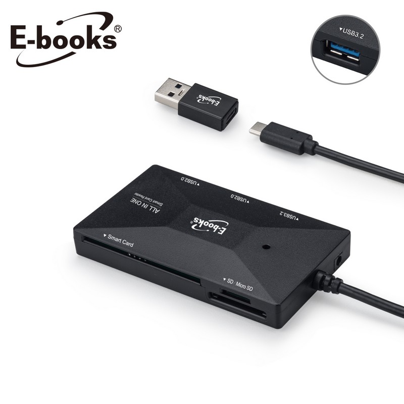 E-books T46 Type-C Smart Card Reader, , large