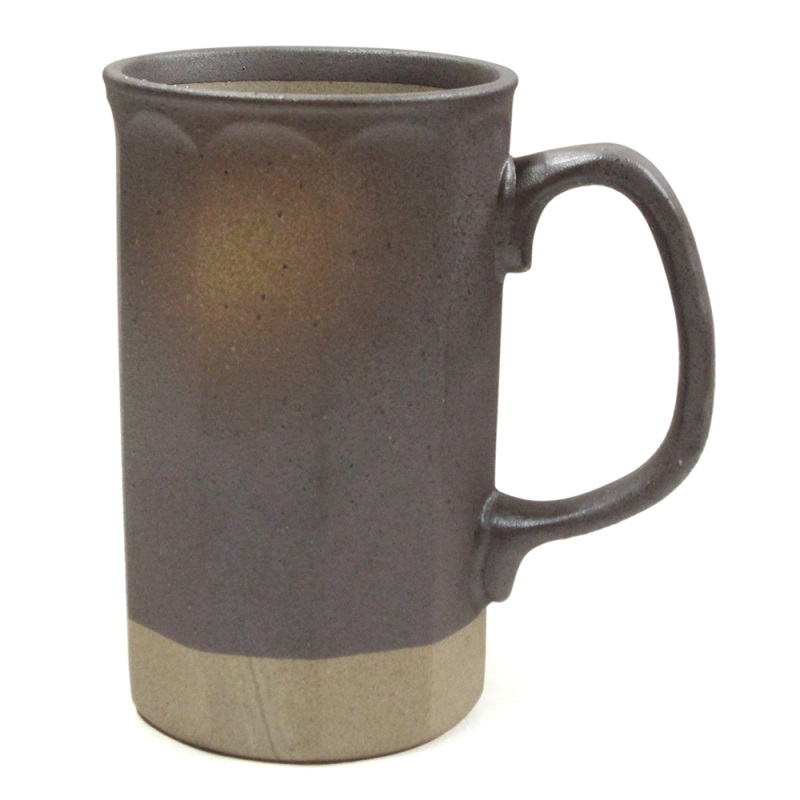 [豐名日本餐具] 5.0"啤酒杯 鐵黑.棕點 / C05MG0-20