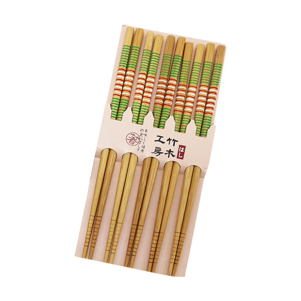 竹木工房 上虹碳化竹筷-10雙入x3組, , large