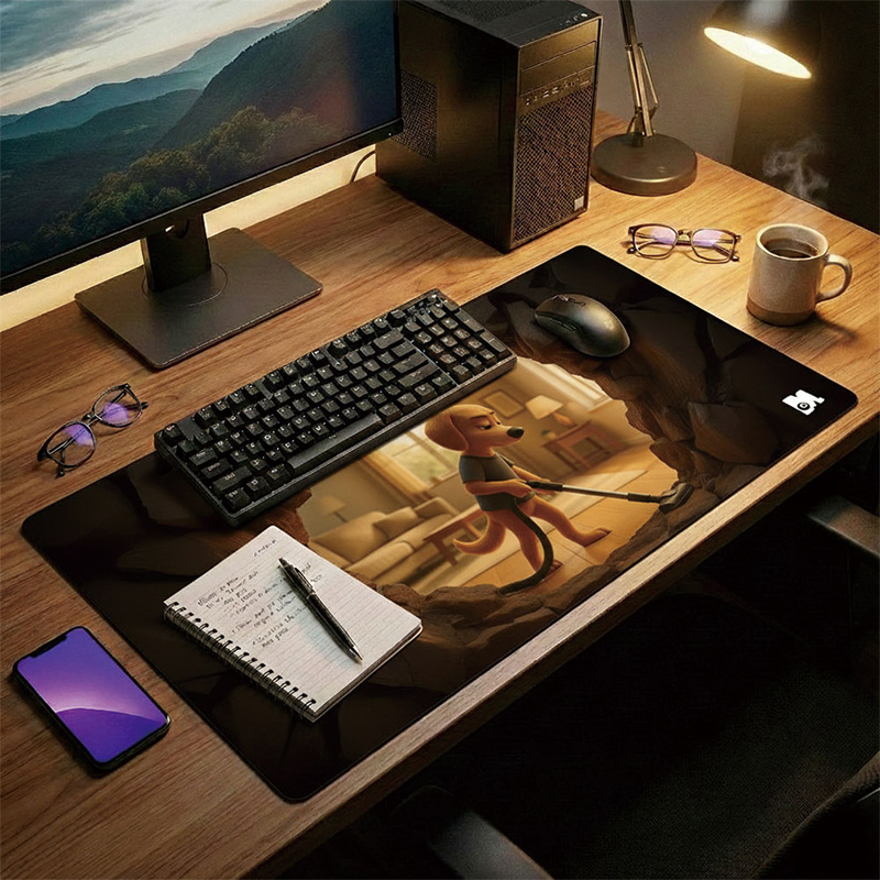 【怪獸】瑪思特 3D情境桌上墊 (60x34cm) -掃地狗, , large