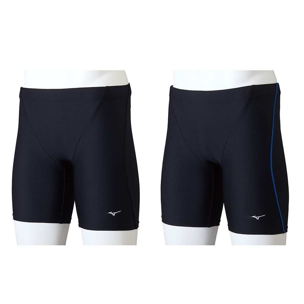 [秉宸] MIZUNO SWIM BASIC 男泳褲 素色線條 四角泳褲 長版泳褲 游泳褲 N2MBAA11 23FWO 樂買網, , large