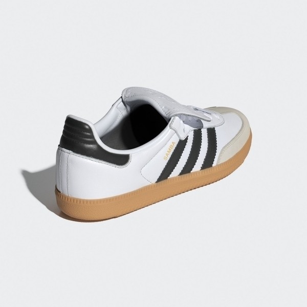 Kixpress-Adidas Samba LT W 男女 休閒鞋 運動 復古 德訓鞋 翻蓋鞋舌 焦糖底 白黑 [IG4279], , large