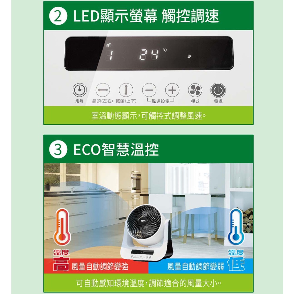 SANLUX 台灣三洋 8吋 DC智慧循環扇 3D自動擺頭 SEF-GA08, , large