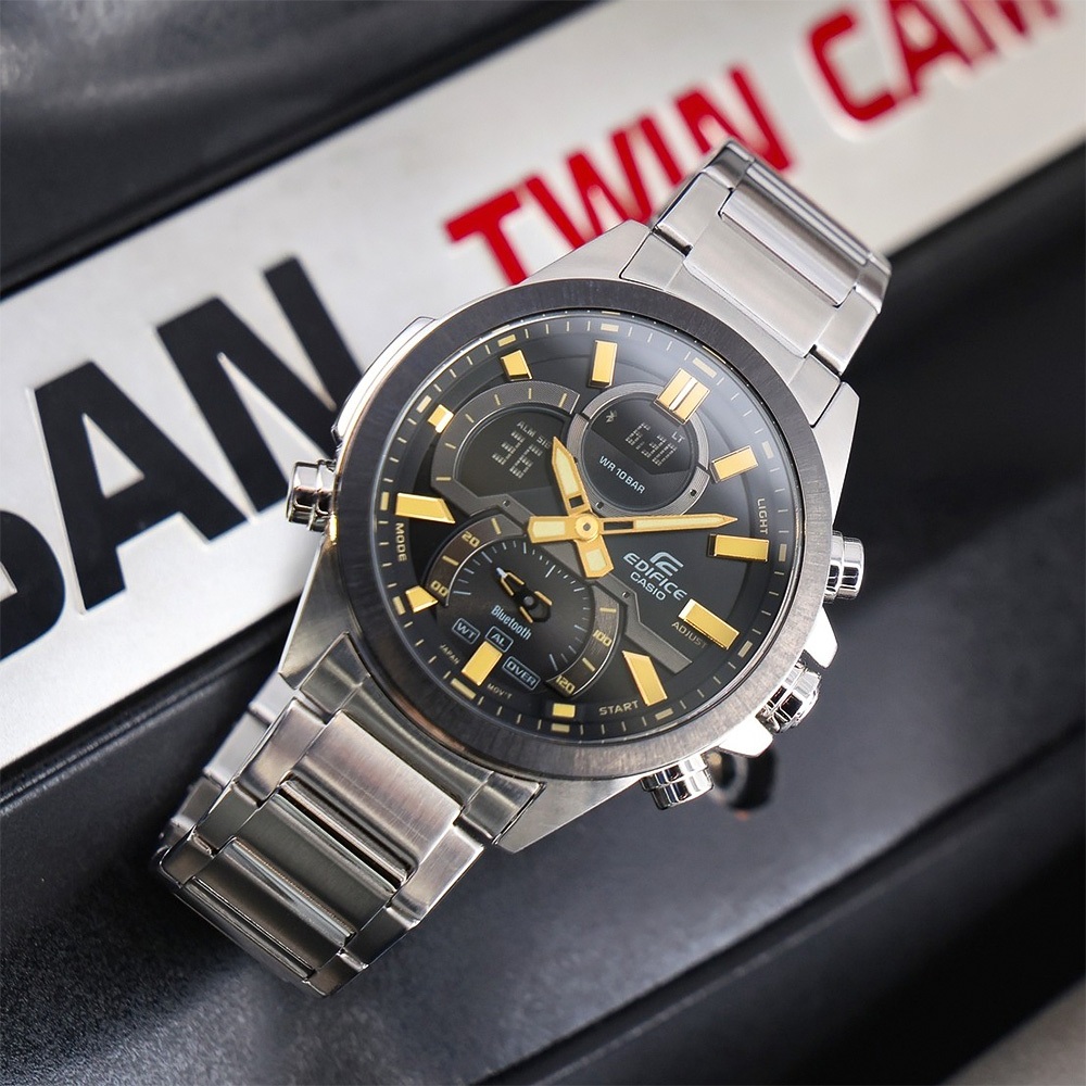 CASIO 卡西歐 EDIFICE 賽車運動藍芽手錶 ECB-30DB-1A9, , large