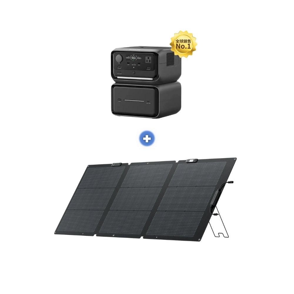 【固士特】EcoFlow RIVER 3 Max Plus 儲能電源組合 ( RIVER 3 Plus＋EB600 )＋160W 太陽能板, , large
