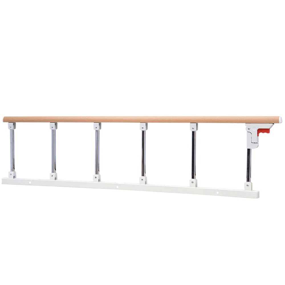No-drill universal folding bed rail for the elderly, raise bed armrests, bedside get-up device, child safety bed rail, maternity bed rail., , large