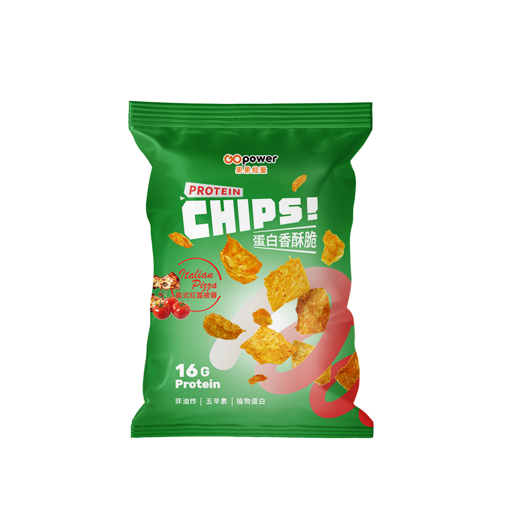 GOPOWER Protein Chips |Italian pizza 33g/pack , , large