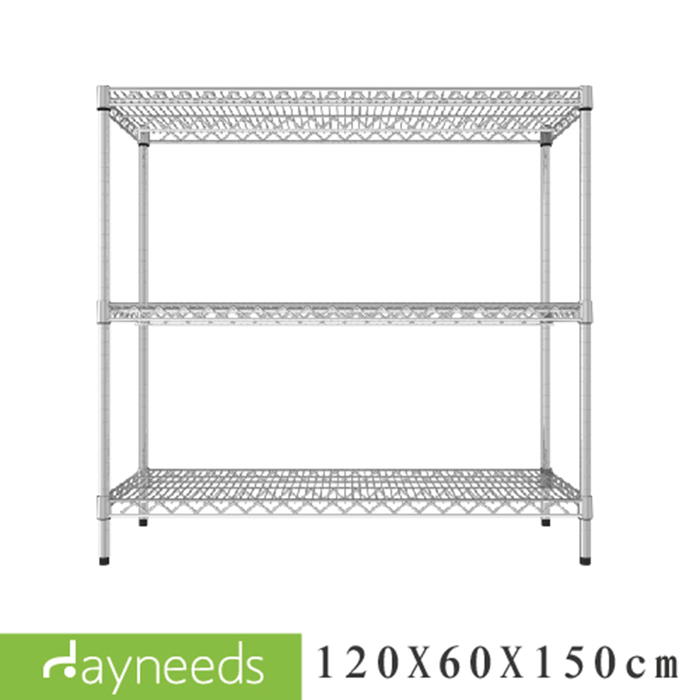 【Y HOUSE】120x60x150公分 荷重型三層鐵架 耐重層架 荷重型鐵力士架, , large