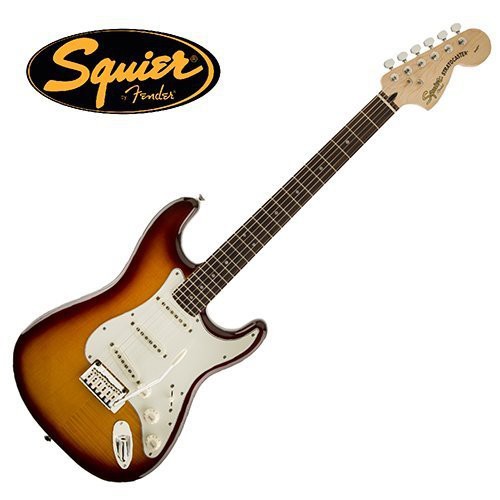 Squier STD Stratocaster FMT AMB 電吉他烈焰虎紋色【敦煌樂器】, , large