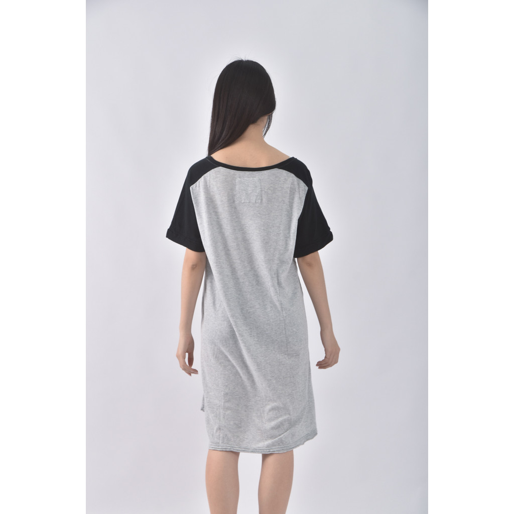 (M) scolar棉質純棉小象灰色洋裝二手衣, , large