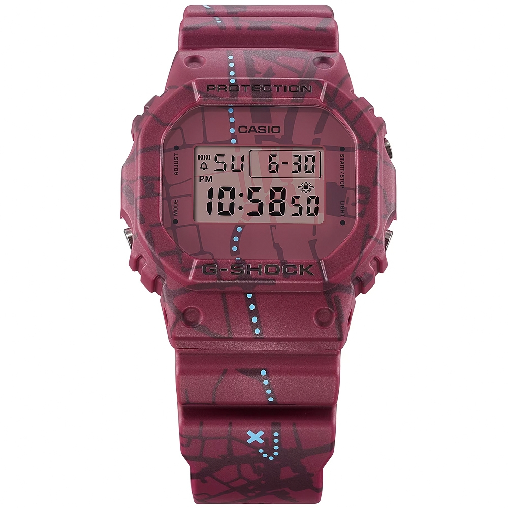 CASIO 卡西歐 G-SHOCK 澀谷尋寶 街頭復古風電子錶 DW-5600SBY-4, , large